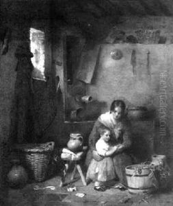 A Cottage Interior by Alfred Provis