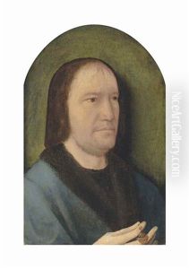 Portrait Of A Gentleman, Half-length, In A Blue Fur-lined Coat, A Rosary With A Pomander In His Right Hand