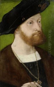 Portrat Eines Bartigen Mannes Mit Kette by Jan Provoost