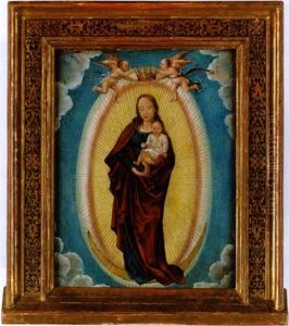Maria Mit Dem Kind Und Zwei Engeln Im Strahlenkranz Maria Mit Dem Kind Und Zwei Engeln Im Strahlenkranz