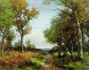 Figures In A Woodland by James Christie Prowett