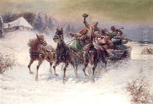 A Sledge In A Winter Landscape