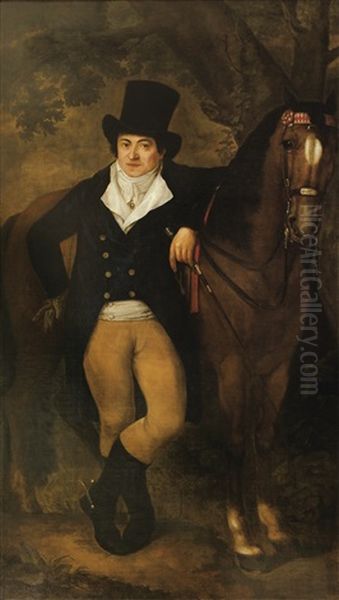 Portrait D"un Gentilhomme Avec Son Cheval - view 1