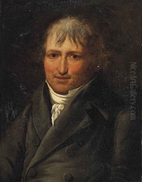 Portrait Of A Gentleman, Bust-length, In A Grey Coat And White Cravat - view 1