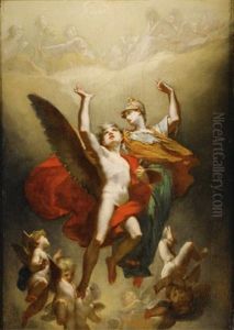 Minerve Conduisant Le Genie Des Arts A L'immortalite by Pierre-Paul Prud'hon