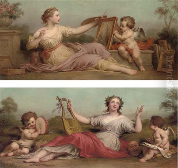 An Allegory Of Painting (+ An Allegory Of Music; Pair) - view 1