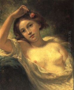 Bildnis Eines Jungen Madchens Mit Einer Rose Im Haar by Pierre-Paul Prud'hon