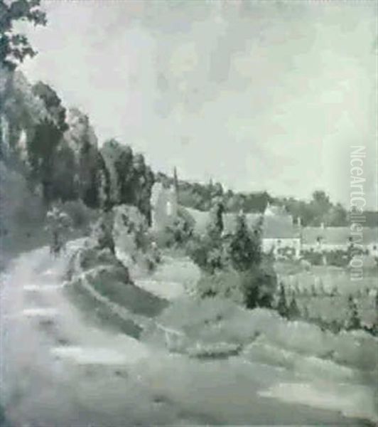 A View On A Village In France,in Summer - view 1