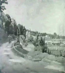 A View On A Village In France,in Summer