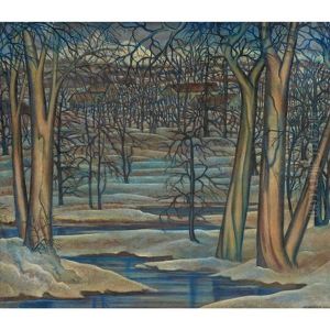 Houses In A Landscape by Harvey G. Prusheck