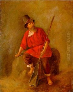 L'homme A La Tunique Rouge by Illarion Mikhailovich Pryanishnikov
