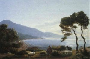 View Of Menton, France by Konstanty Przeclawski