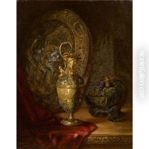 Nature Morte Au Reliquaire Et Casque by Lucien Przepiorski