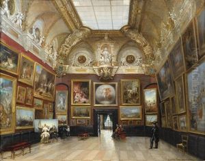 La Salle Des Etats Au Louvre by Lucien Przepiorski