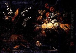 Nature Morte Au Bouquet De Fleurs Et Au Perroquet Nature Morte Au Bouquet De Fleurs Et Au Perroquet