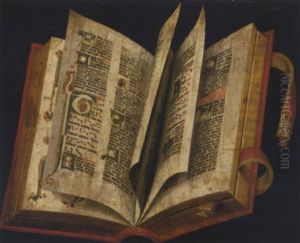 A Trompe L'oeil Depiction Of An Illuminated Book by Pseudo-Roestraten