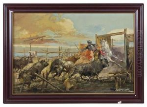 Tienta De Toros by Jose Puente