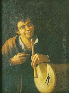 Muchacho Con Tambor Y Flauta by Antonio Puga