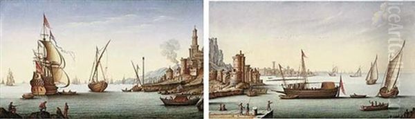 Mediterranean Port With Shipping - view 1