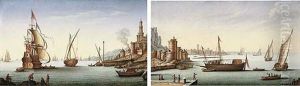 Mediterranean Port With Shipping by Pierre Puget