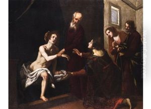 Der Junge Prophet Samuel Wird Von Seiner Mutter Zum Heiligtum Des Priesters. Eli In Silo Gefuhrt Der Junge Prophet Samuel Wird Von Seiner Mutter Zum Heiligtum Des Priesters. Eli In Silo Gefuhrt