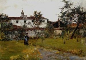 Tramonto In Campagna by Clemente Pugliese Levi
