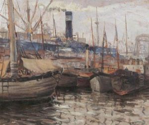 Il Porto Di Genova by Clemente Pugliese Levi