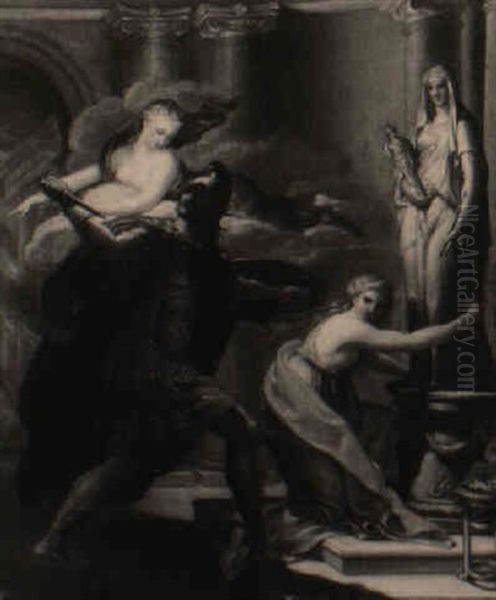 Aeneas Will Helena Im Tempel Der Vesta Toten - view 1