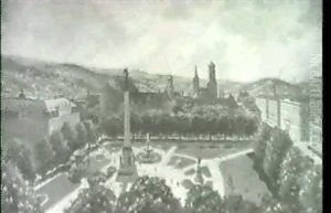 Stuttgartansicht Mit Blick Vom Galeriegebaude Auf Den       Schlossplatz.