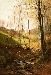 Waldstuck Mit Bachlauf Bei Baden-baden by Victor Puhonny