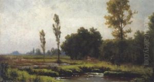 Ein Jager In Aulandschaft