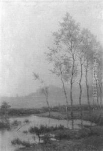 Badische Landschaft Mit Baumbestandenem Bachlauf Im Herbst