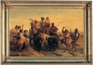 La Scene Italienne by Alexandre Abel Denis de Pujol