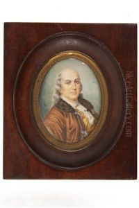 Portriat Of An Elderly Man Resembling Ben Franklin by Pujos, Andre