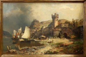 Rheinlandschaft by Johann Gottfried Pulian