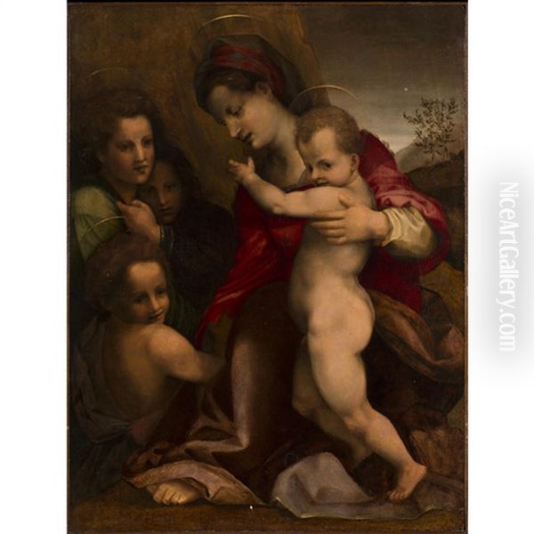 La Vierge A L"enfant Avec Le Petit Saint Jean Et Deux - view 1