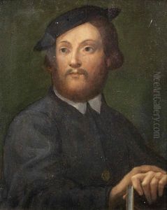 Portrait Of A Bearded Gentleman, Bust-length, In Black Costume by Domenico Puligo