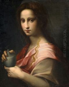 Saint Mary Magdalene Holding An Ointment Vessel