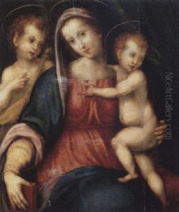 Madonna Con Bambino E San Giovannino by Domenico Puligo