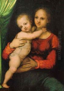 Madonna Con Bambino by Domenico Puligo