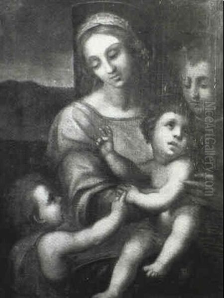 The Madonna And Child With The Infant St. John, A Landscape Background - view 1