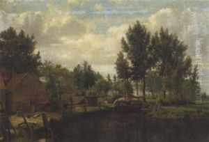 A Moment Of Calm On The River by Louis Pulinckx