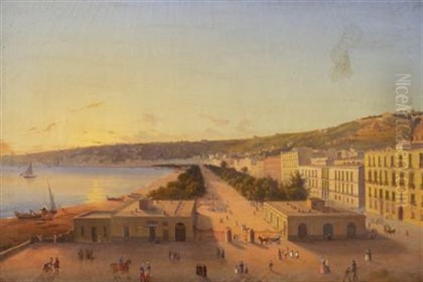 The Port Of Naples At Dawn - view 1