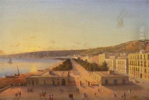 The Port Of Naples At Dawn