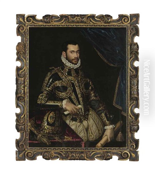 Portrait Of Jacopo Boncompagni, Three-quarter Length, In Armor - view 1