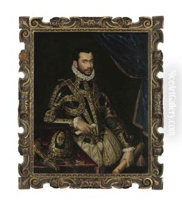 Portrait Of Jacopo Boncompagni, Three-quarter Length, In Armor by Scipione Pulzone