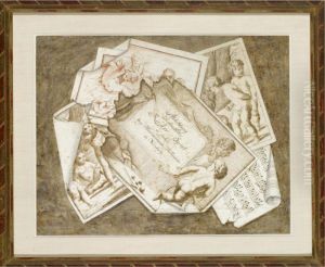 Trompe L'oeil Of Prints Illustrating Children's Games Trompe L'oeil Of Prints Illustrating Children's Games