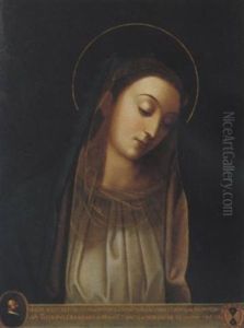 Madonna In Preghiera Con Ritratto Di Donatore E Stemma Nobiliare