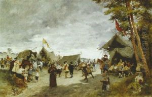 An Army Camp During The Thirty Years War by Friedrich von Punteani