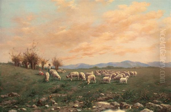 Paesaggio Con Pastorelli E Gregge - view 1